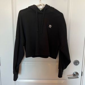 Adidas Crop Terry Hoodie - Small